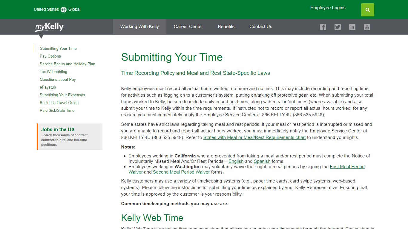 Submitting Your Time - MyKelly